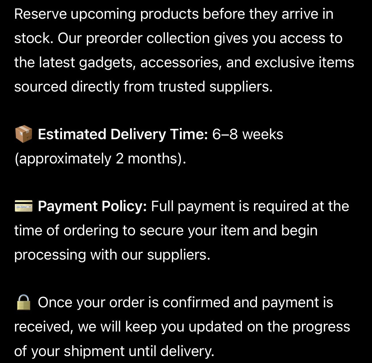 Preorder
