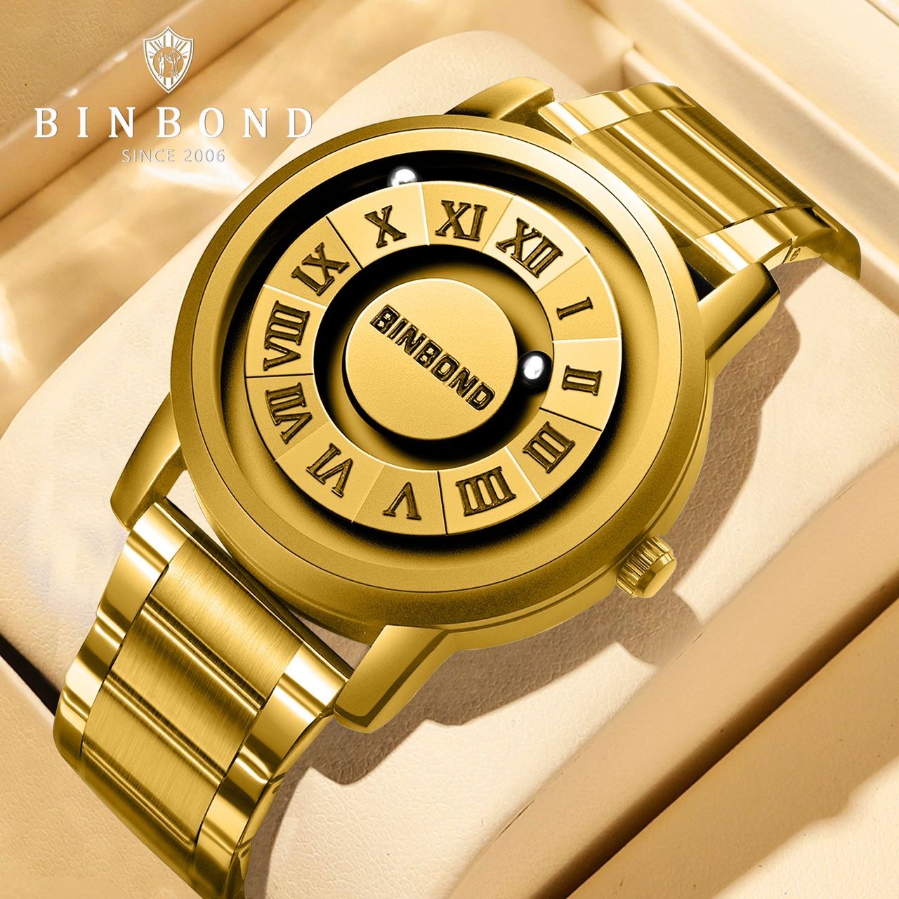 Binbond Luxury Quartz Watch – Metal Strap