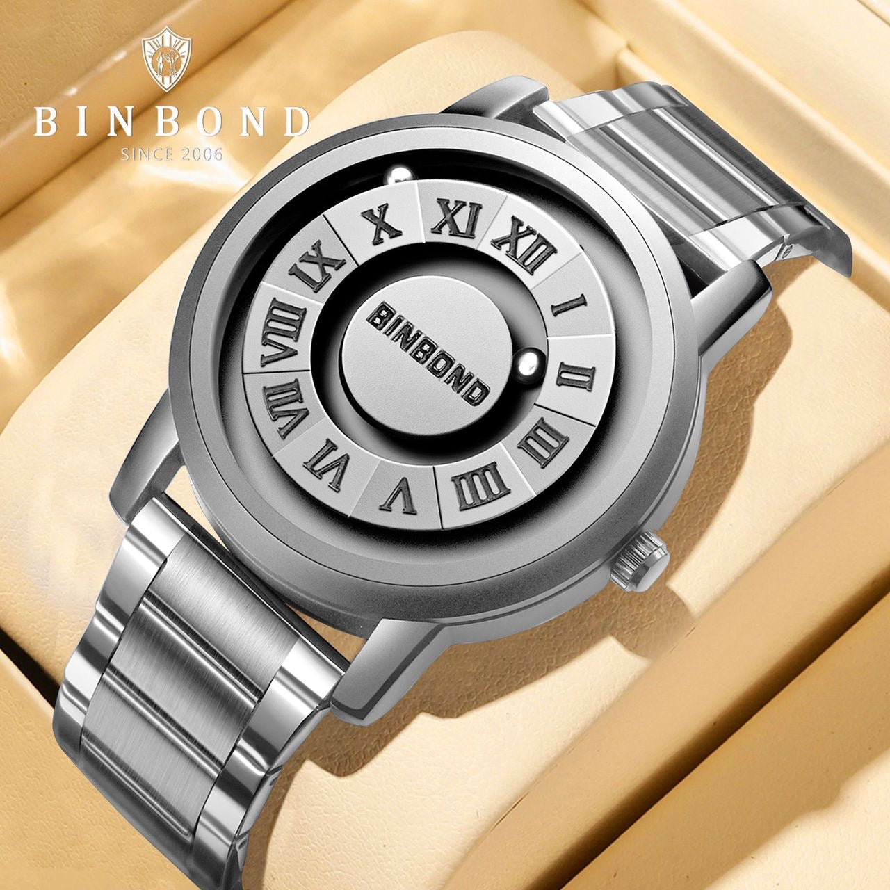 Binbond Luxury Quartz Watch – Metal Strap