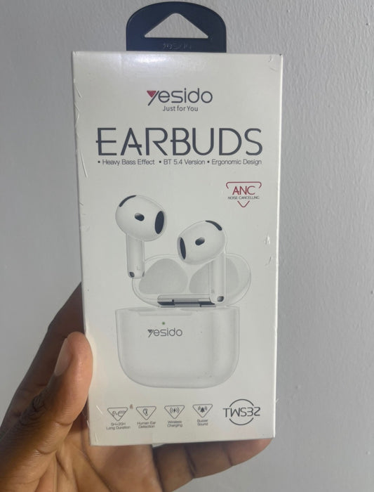 Yesido TWS32 Wireless Earbuds with ANC & Wireless Charging