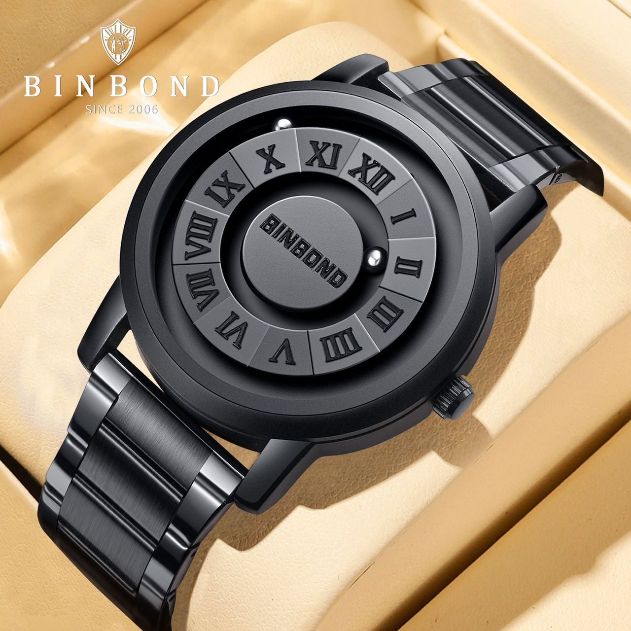 Binbond Luxury Quartz Watch – Metal Strap