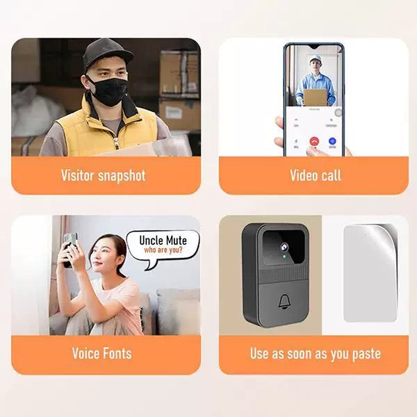 Smart Wireless Video Doorbell with Indoor Chime