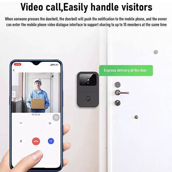 Smart Wireless Video Doorbell with Indoor Chime