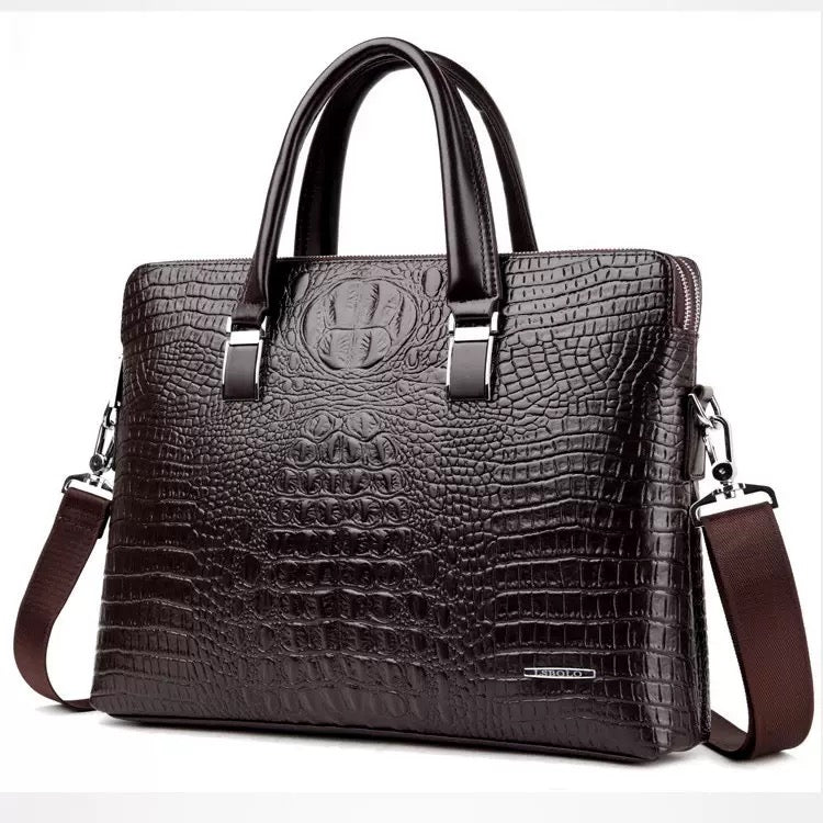 Luxury Business Leather Briefcase – Laptop & Document Bag