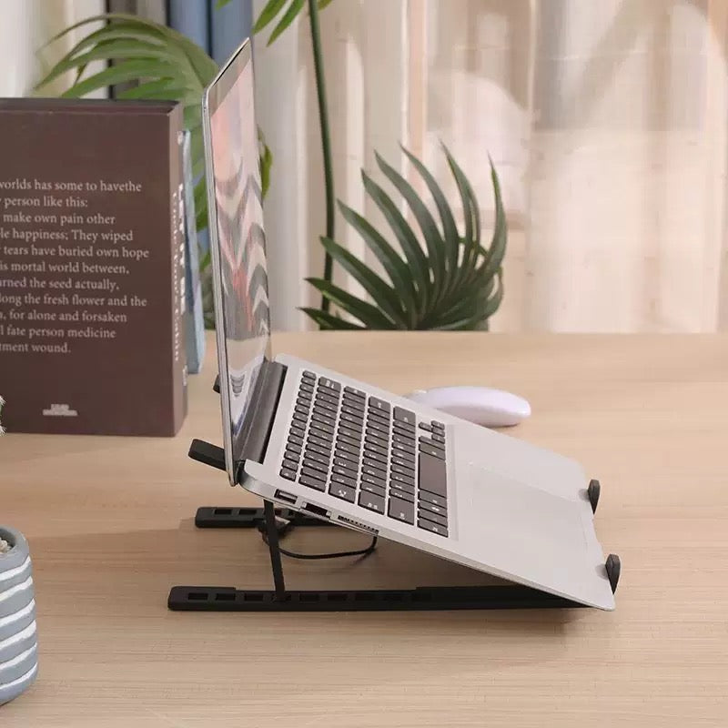 Adjustable Laptop Cooling Stand with USB Cooling Fan