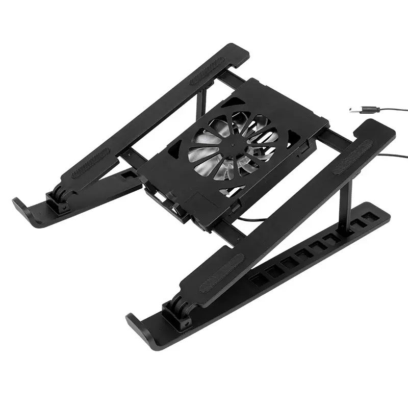Adjustable Laptop Cooling Stand with USB Cooling Fan