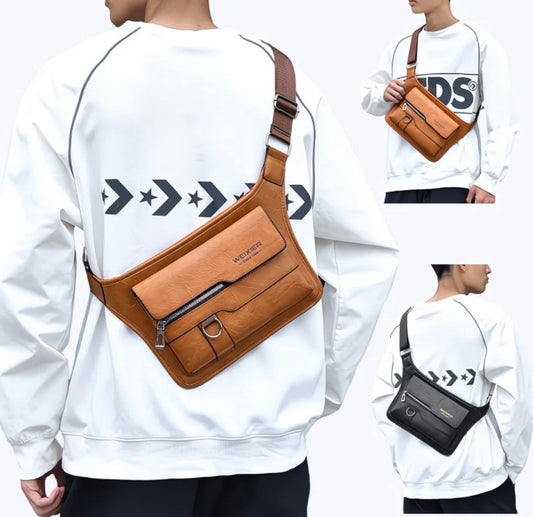 Premium Leather Crossbody Messenger Bag