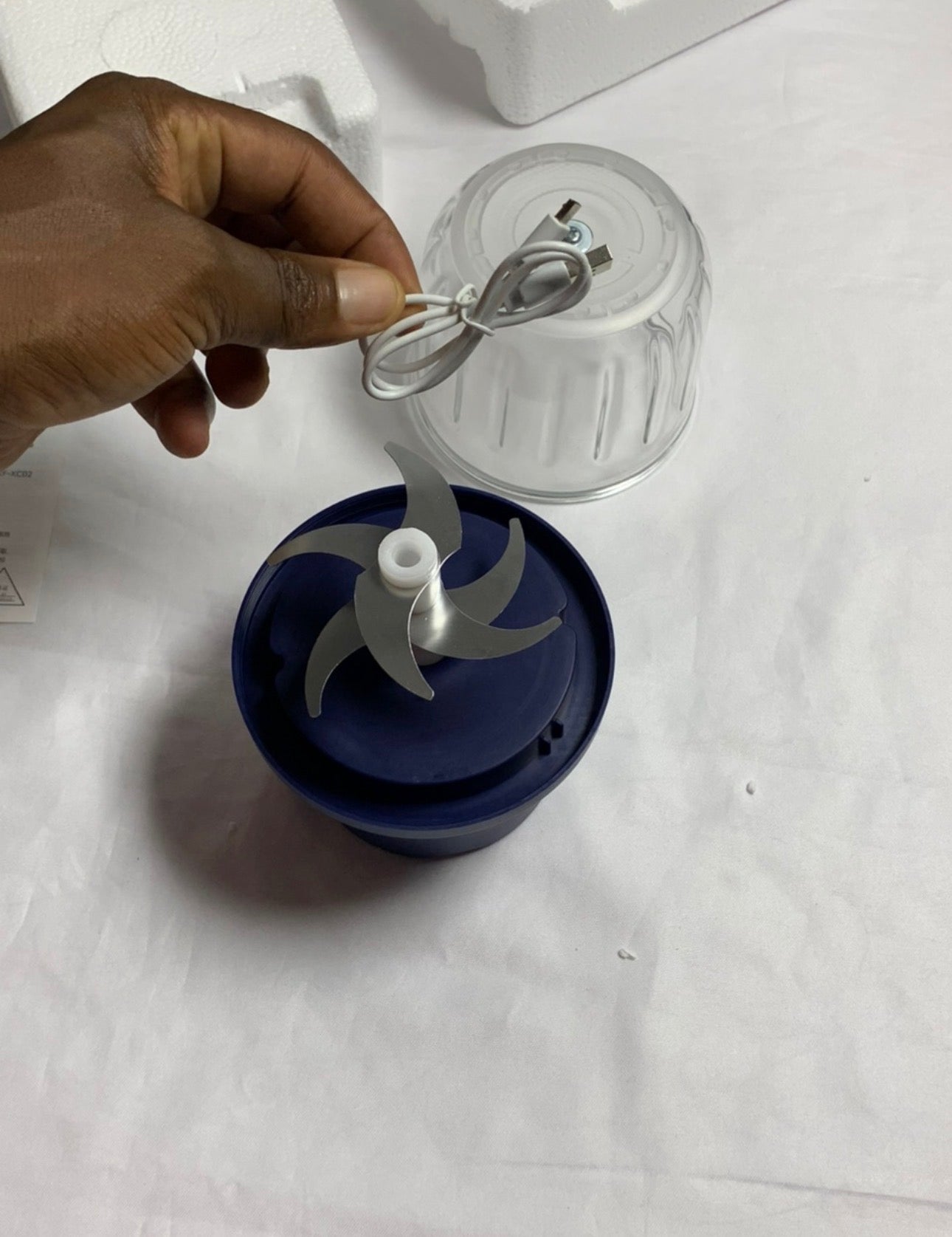 USB Rechargeable Mini Electric Food Chopper / Garlic Chopper.