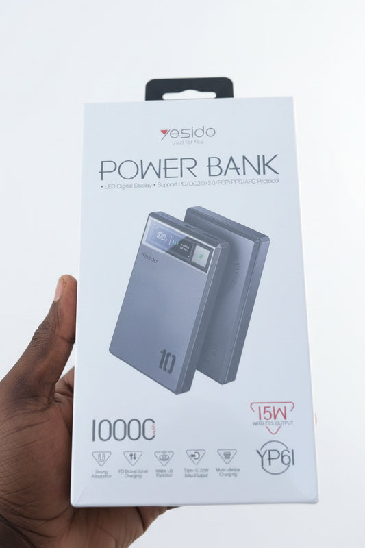 Yesido YP61 10000mAh Magnetic Wireless Power Bank