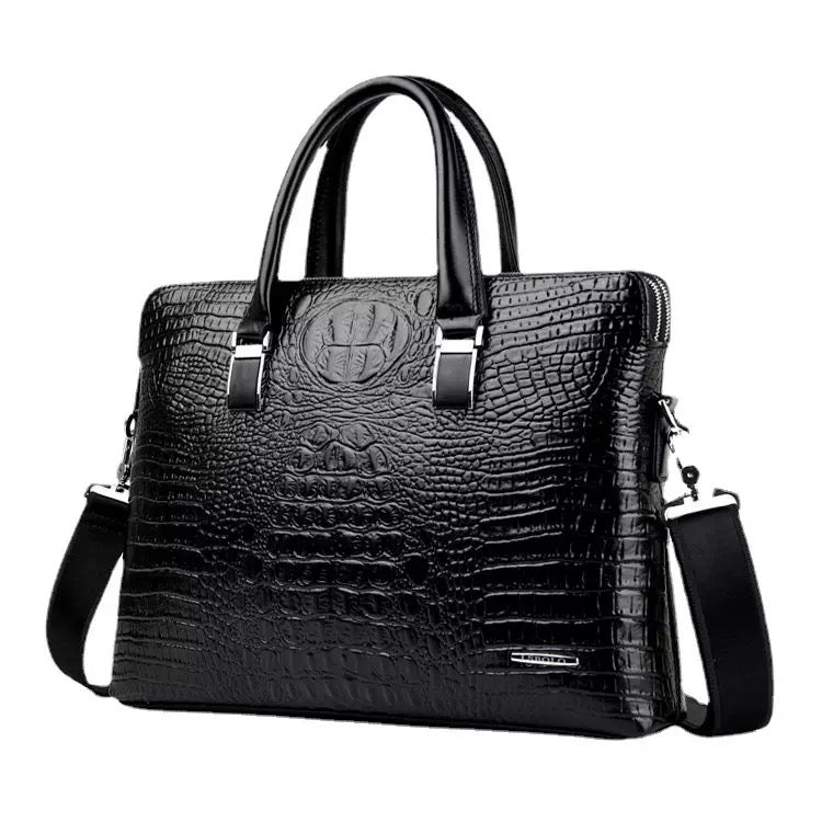 Luxury Business Leather Briefcase – Laptop & Document Bag
