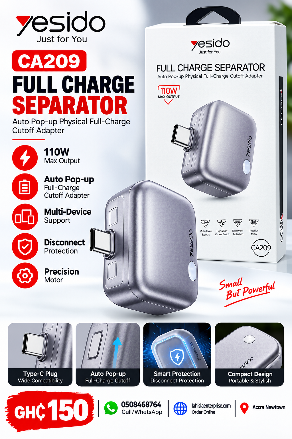 YESIDO CA209 Full Charge Separator